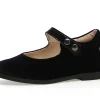 Naturino Girl's Calen Velvet Flat Shoes - Black Clearance