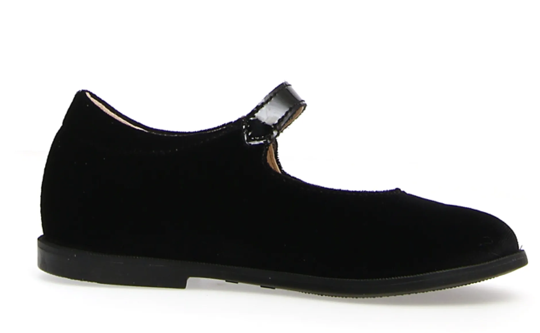 Naturino Girl's Calen Velvet Flat Shoes - Black Clearance
