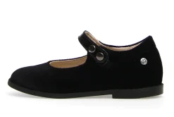 Naturino Girl's Calen Velvet Flat Shoes - Black Clearance