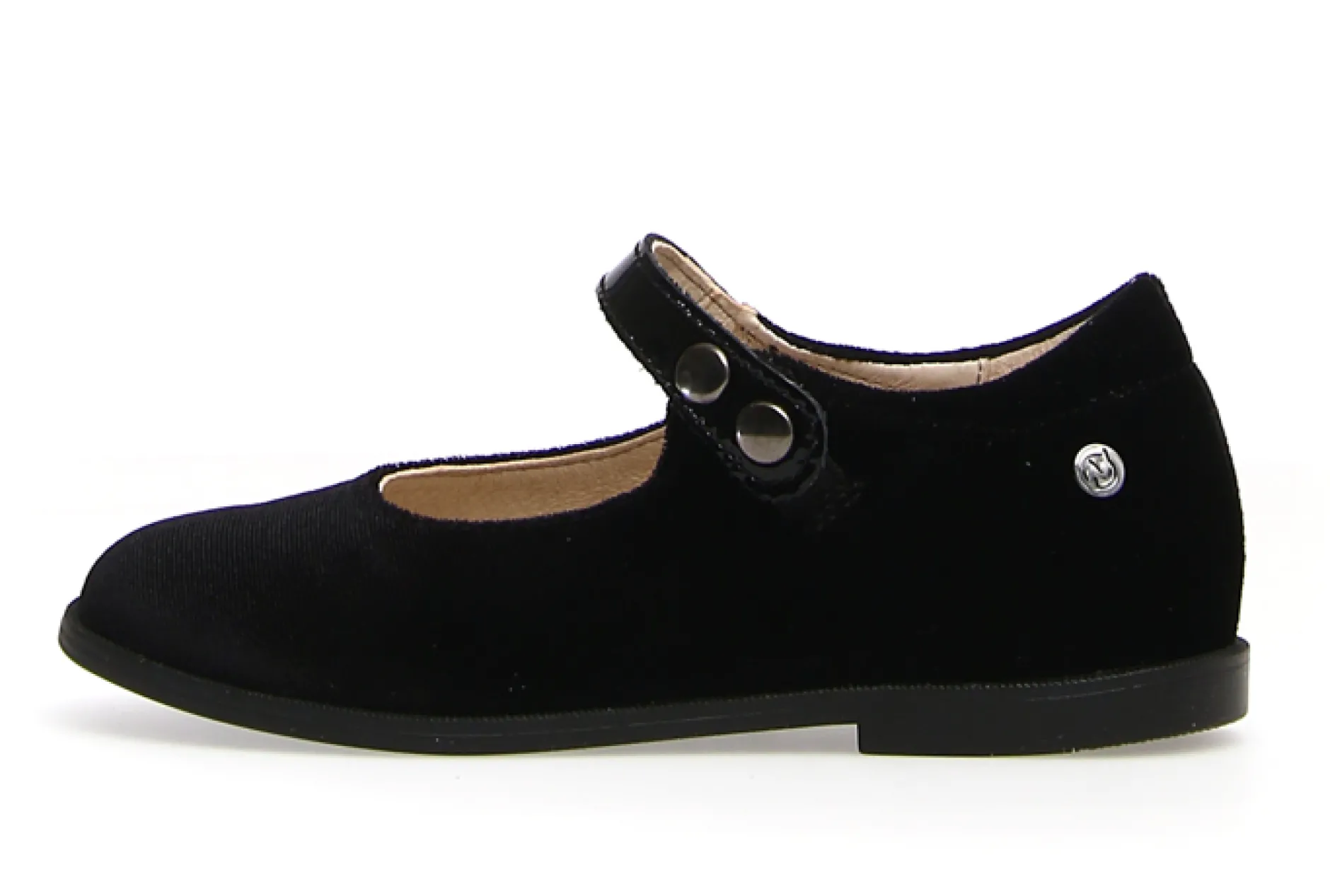Naturino Girl's Calen Velvet Flat Shoes - Black Clearance