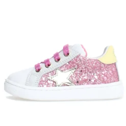 Naturino Girl's Pinn Zip Casual Shoes - White/Fuchsia/Paglia Best