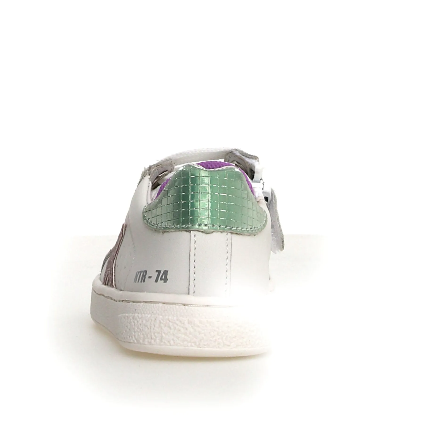 Naturino Girl's Pinn Zip Casual Shoes - White / Rose/ Capri Sale