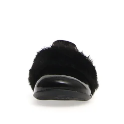 Naturino Girl's Toocuutie Faux Fur Slides - Black Sale