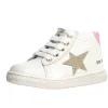 Naturino Pinn High Zip Girl's Casual Shoes - White/Platinum Best