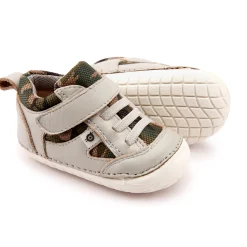 Old Soles Boy's 4047 Bru Pave Shoe - Gris/Army Green/Light Grey Clearance