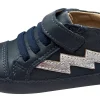 Old Soles Boy's & Girl's 0052R Bolted Baby Sneakers - Navy/Silver Outlet