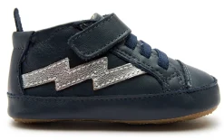 Old Soles Boy's & Girl's 0052R Bolted Baby Sneakers - Navy/Silver Outlet