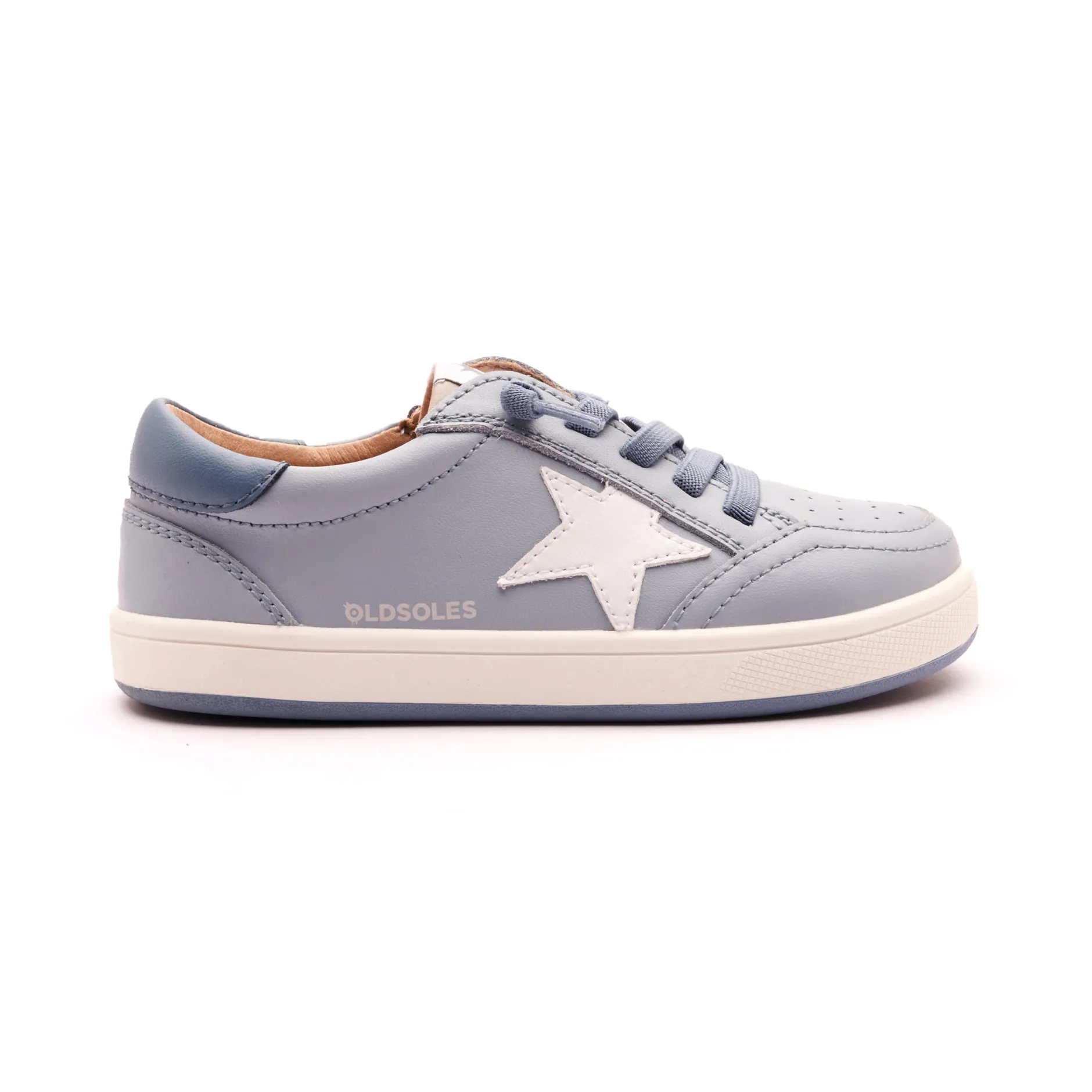 Old Soles Boy's 1006 Platinum Runner Casual Shoes - Dusty Blue / Indigo / Gris / Snow / White Indigo Sole Outlet
