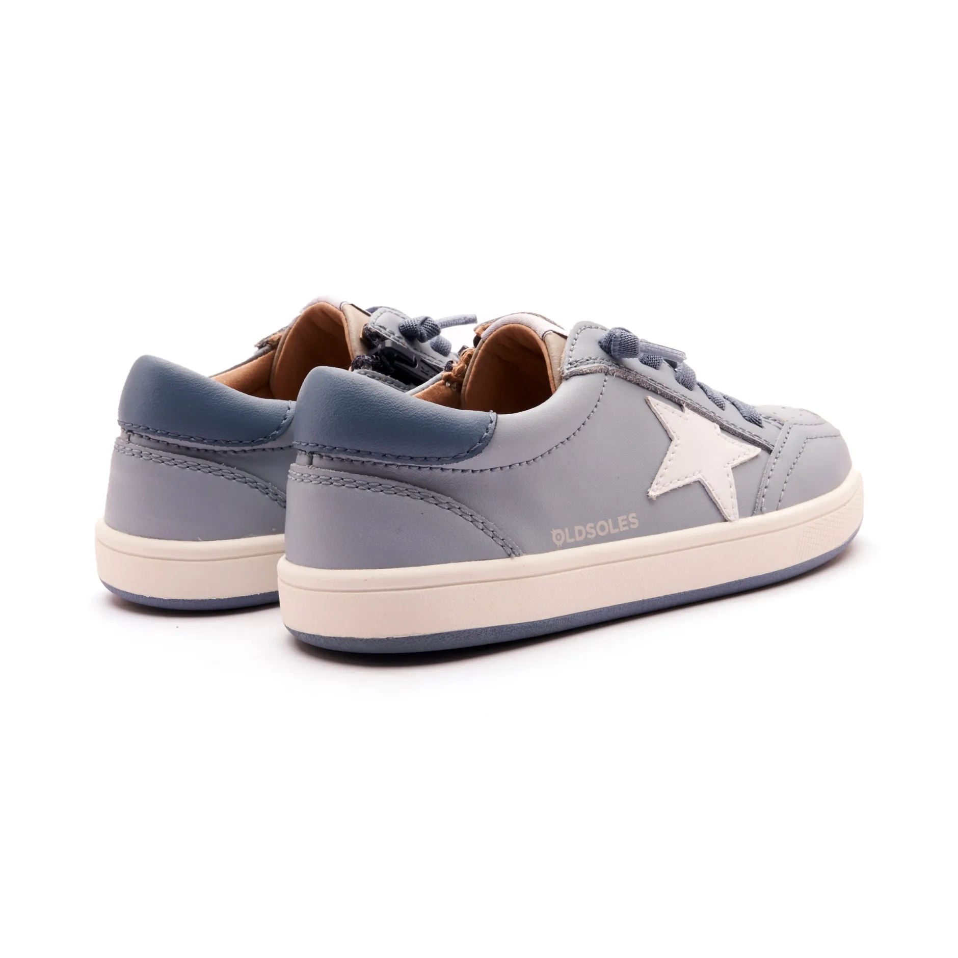 Old Soles Boy's 1006 Platinum Runner Casual Shoes - Dusty Blue / Indigo / Gris / Snow / White Indigo Sole Outlet