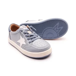 Old Soles Boy's 1006 Platinum Runner Casual Shoes - Dusty Blue / Indigo / Gris / Snow / White Indigo Sole Outlet