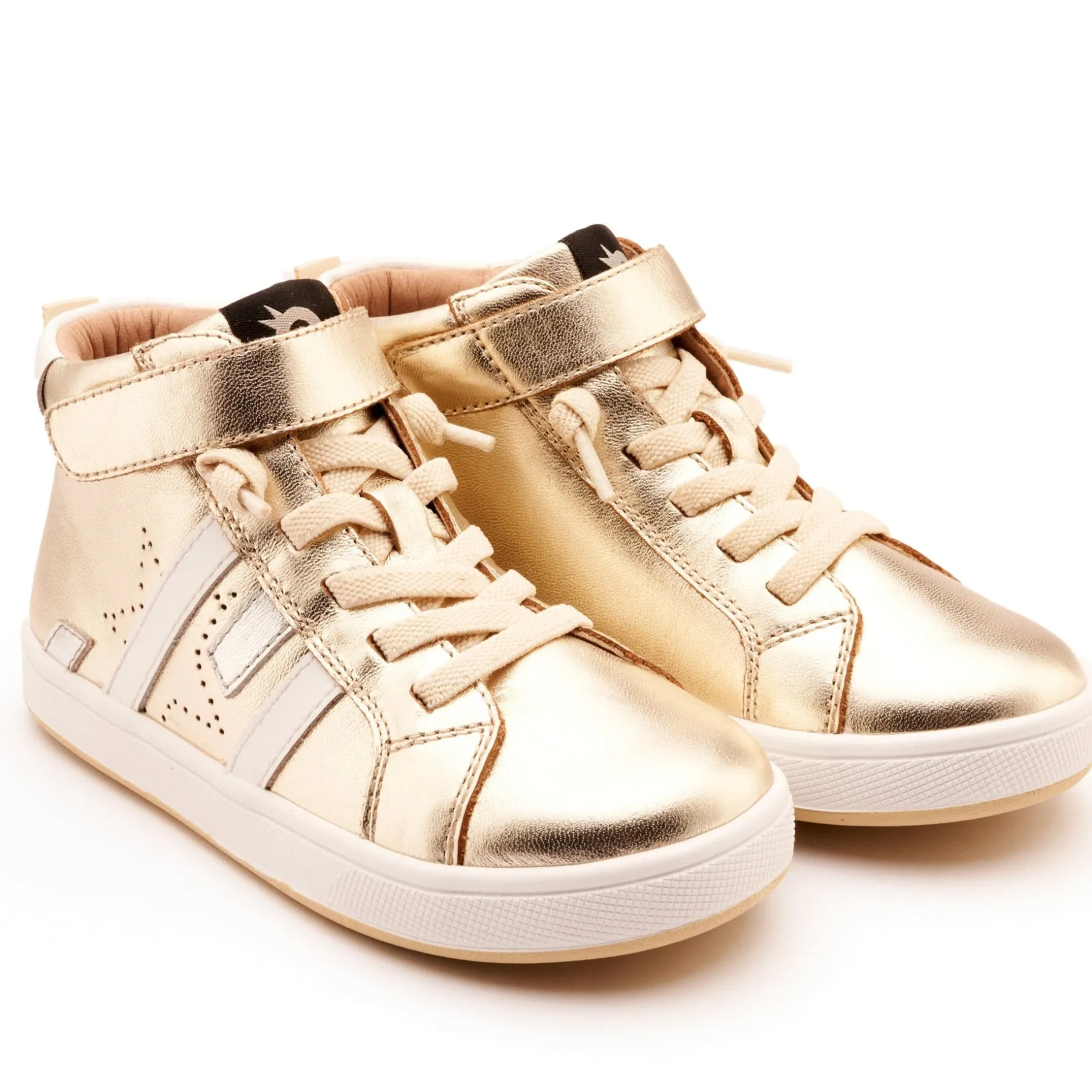 Old Soles Boy's and Girl's Challenger Casual Shoes - Gold / Snow / Silver Best