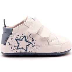 Old Soles Boy's and Girl's 0082RT Baby Splash Casual Shoes - Snow / Indigo / Indigo Sole Clearance