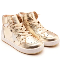 Old Soles Boy's and Girl's Starling Casual Shoes - Gold / Silver / Nacardo Blanco Hot