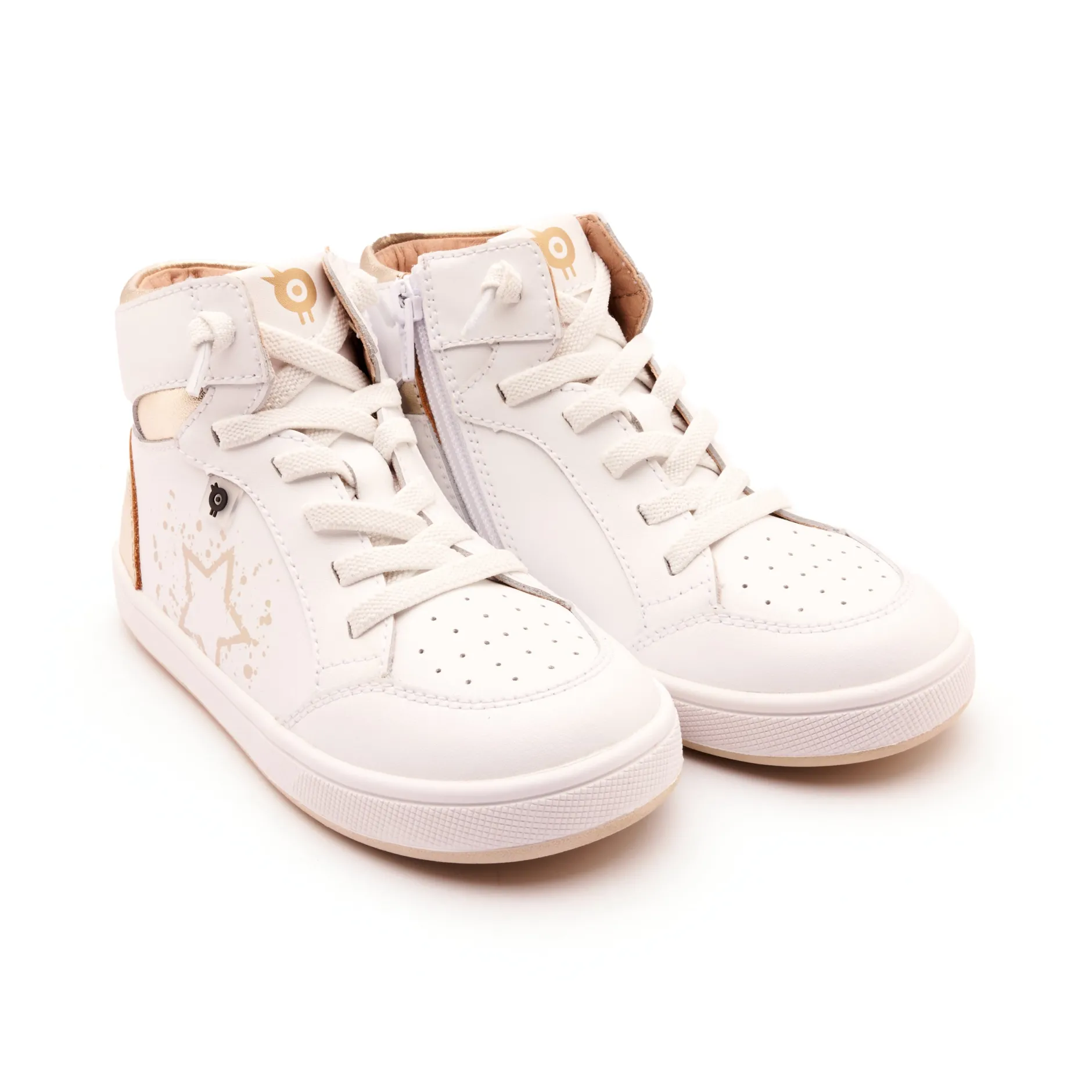 Old Soles Boy's and Girl's High Splash Casual Shoes - Snow / Gold / White Gold Outlet