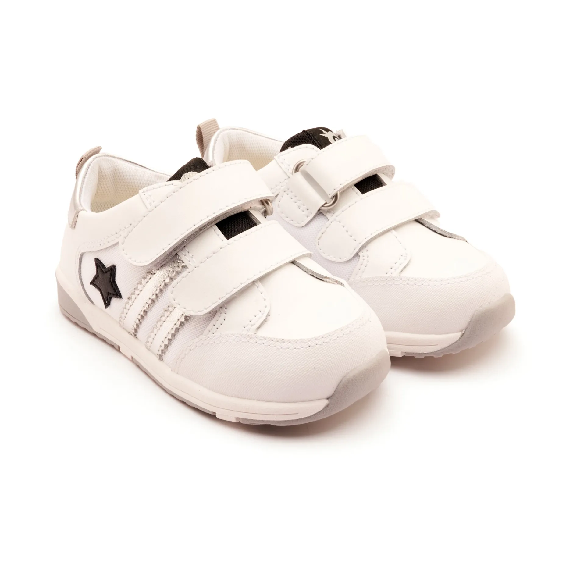 Old Soles Boy's and Girl's Field Squad Casual Shoes - Snow / Silver / Black Fashion