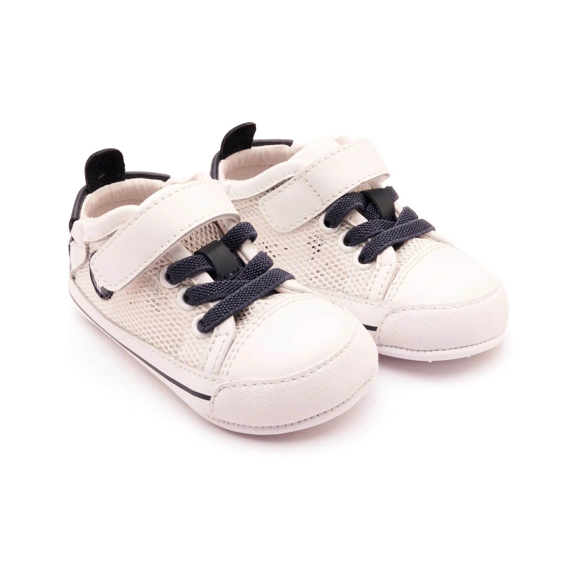 Old Soles Boy's and Girl's 0083RT Baby Mesh Casual Shoes - Snow / Navy / Snow Sole Hot