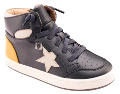 Old Soles Boy's and Girl's 1002 Star Tracker Casual Shoes - Navy / Gris / Yema / White Grey Sole New