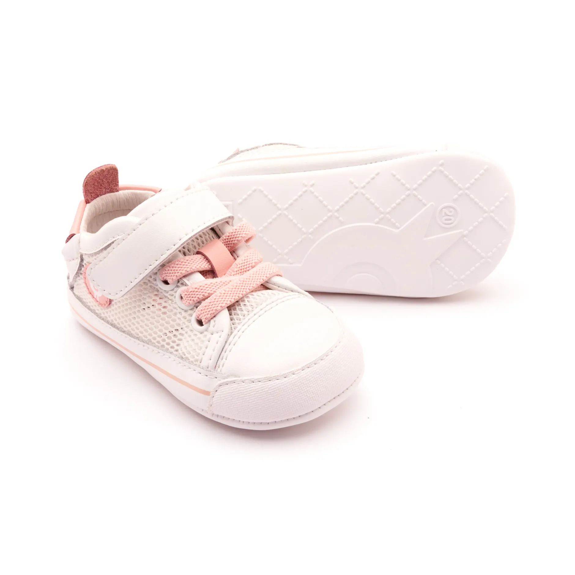 Old Soles Boy's and Girl's 0083RT Baby Mesh Casual Shoes - Snow / Cipria / Snow Sole Clearance