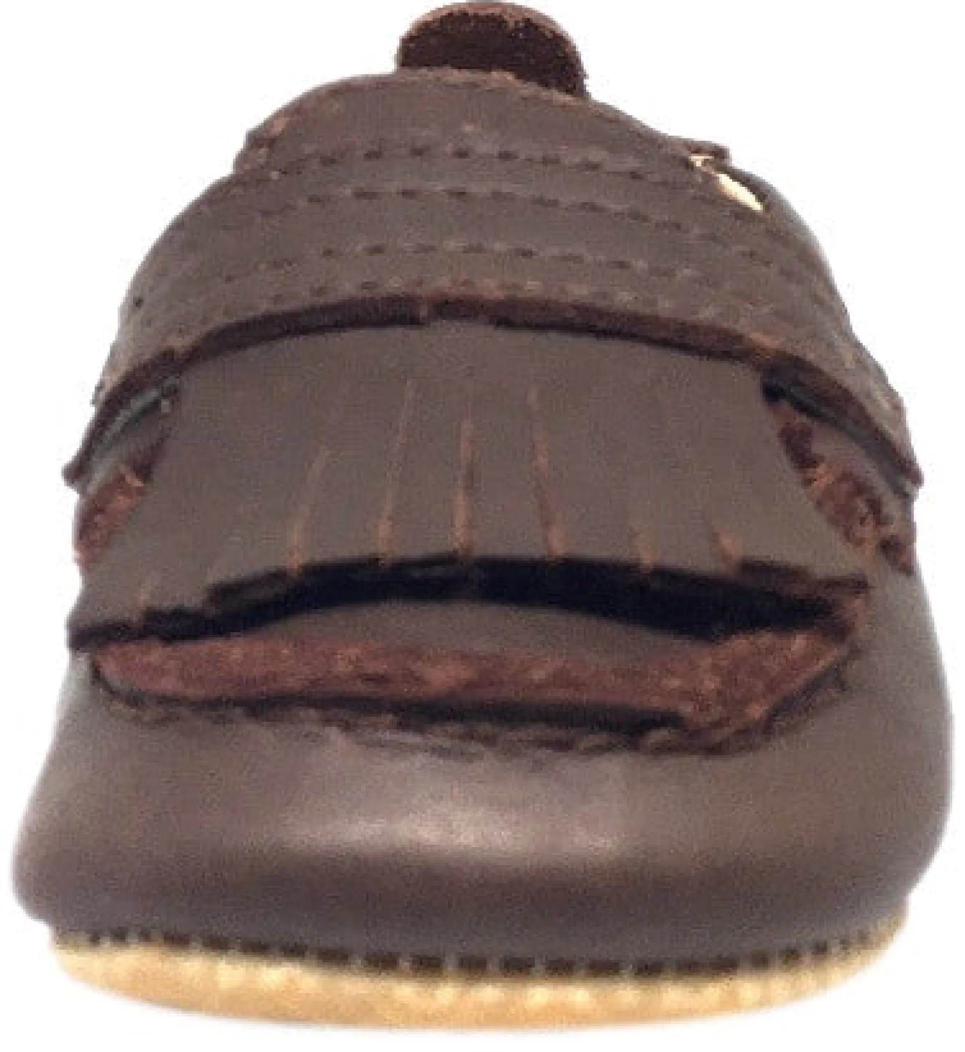 Old Soles Boy's and Girl's Distressed Brown Leather Bambini Domain Tassel Fringe Loafer Crib Walker Baby Shoe Fashion