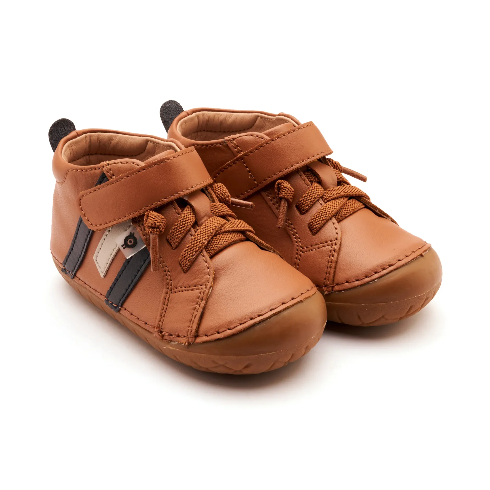 Old Soles Boy's AwayPave Casual Shoes - Tan / Navy / Gris Clearance