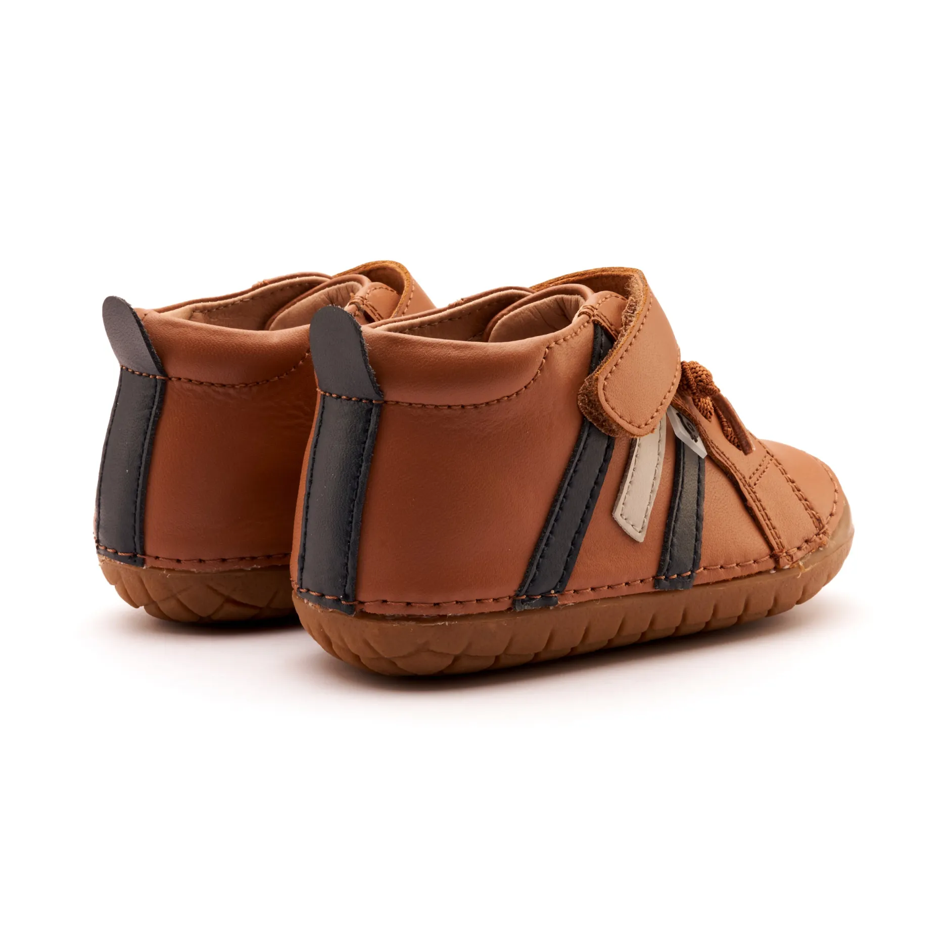 Old Soles Boy's AwayPave Casual Shoes - Tan / Navy / Gris Clearance