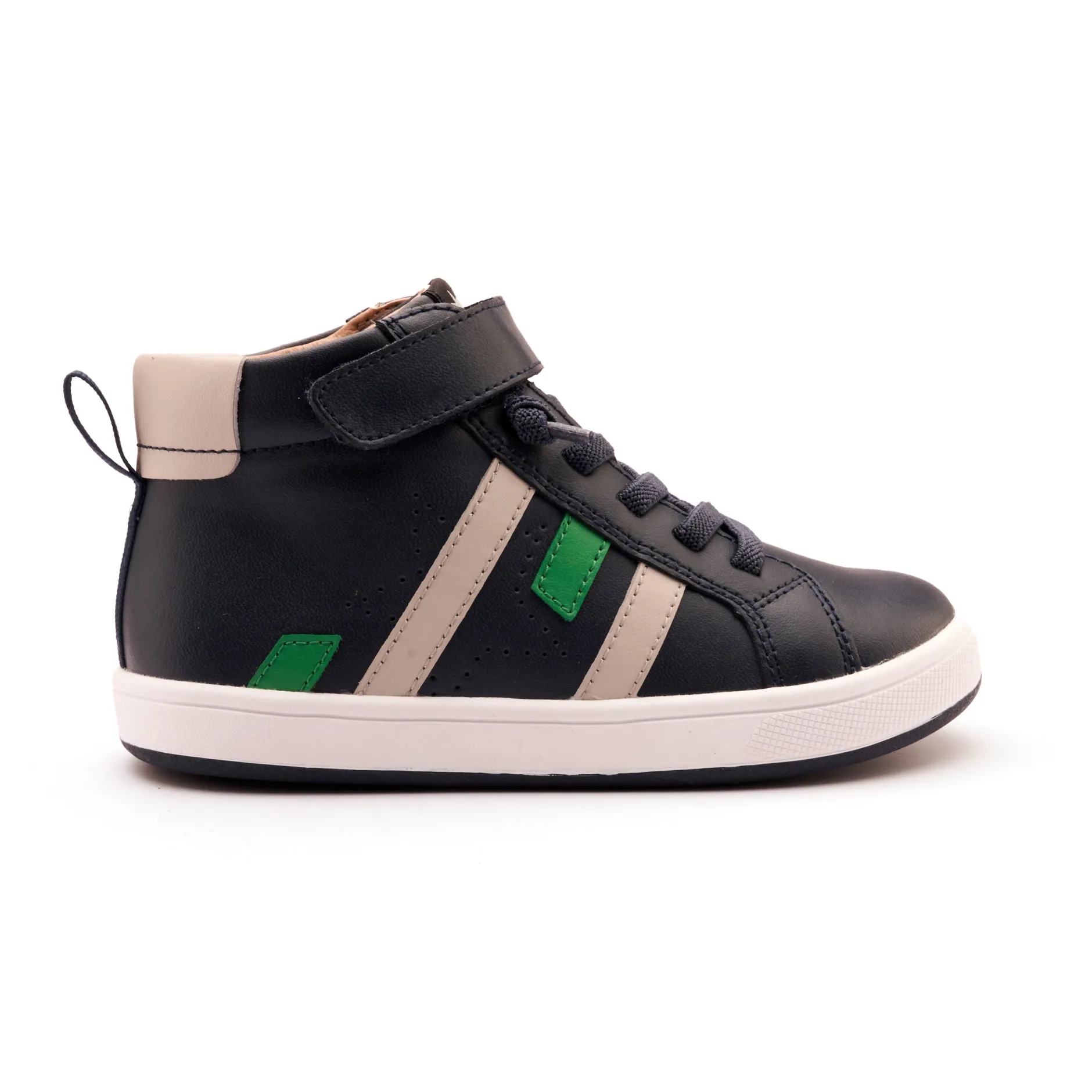 Old Soles Boy's Challenger Casual Shoes - Navy / Gris / Neon Green Discount