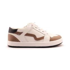 Old Soles Boy's Field Runner Casual Shoes - Snow / Taupe / Navy Clearance