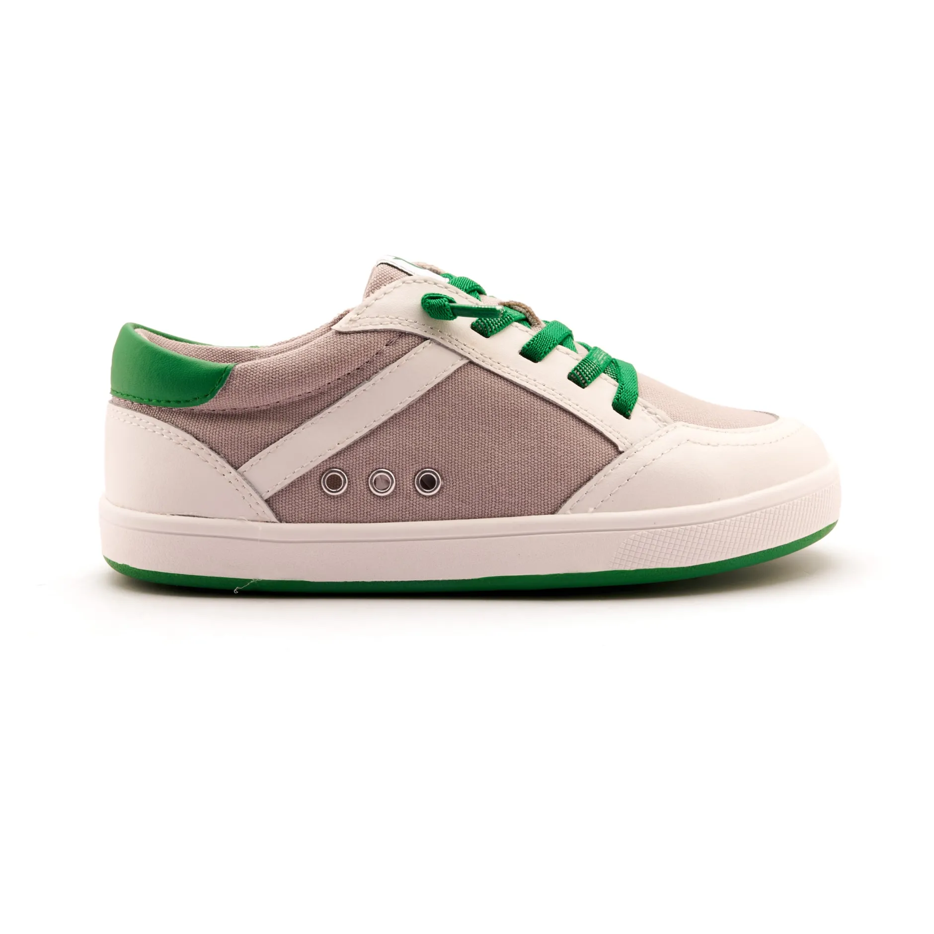Old Soles Boy's Jet Casual Shoes - Light Grey Canvas / Snow / Neon Green Discount