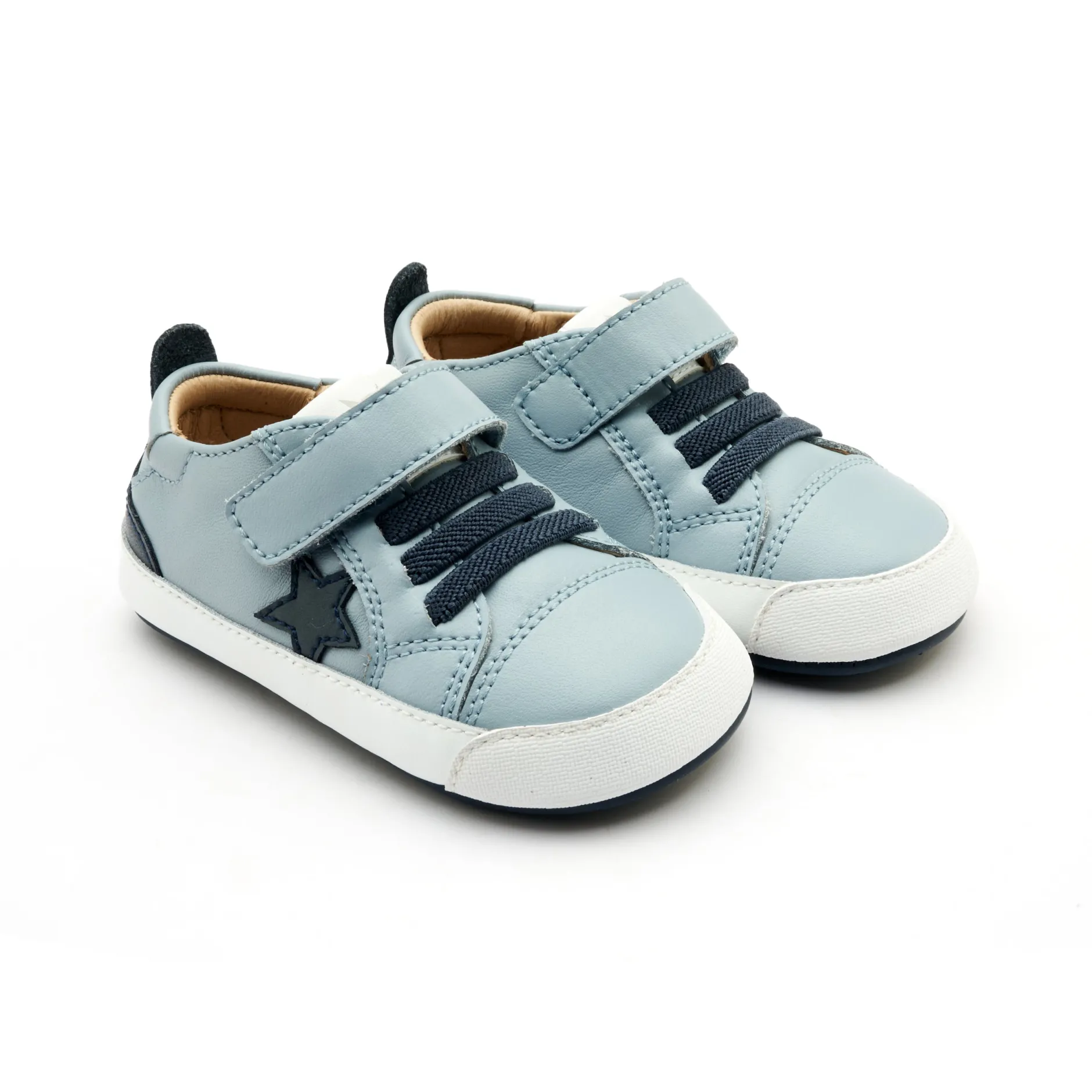 Old Soles Boy's 0085RT Platinum Bub Casual Shoes - Dusty Blue / Navy / Navy Sole Online