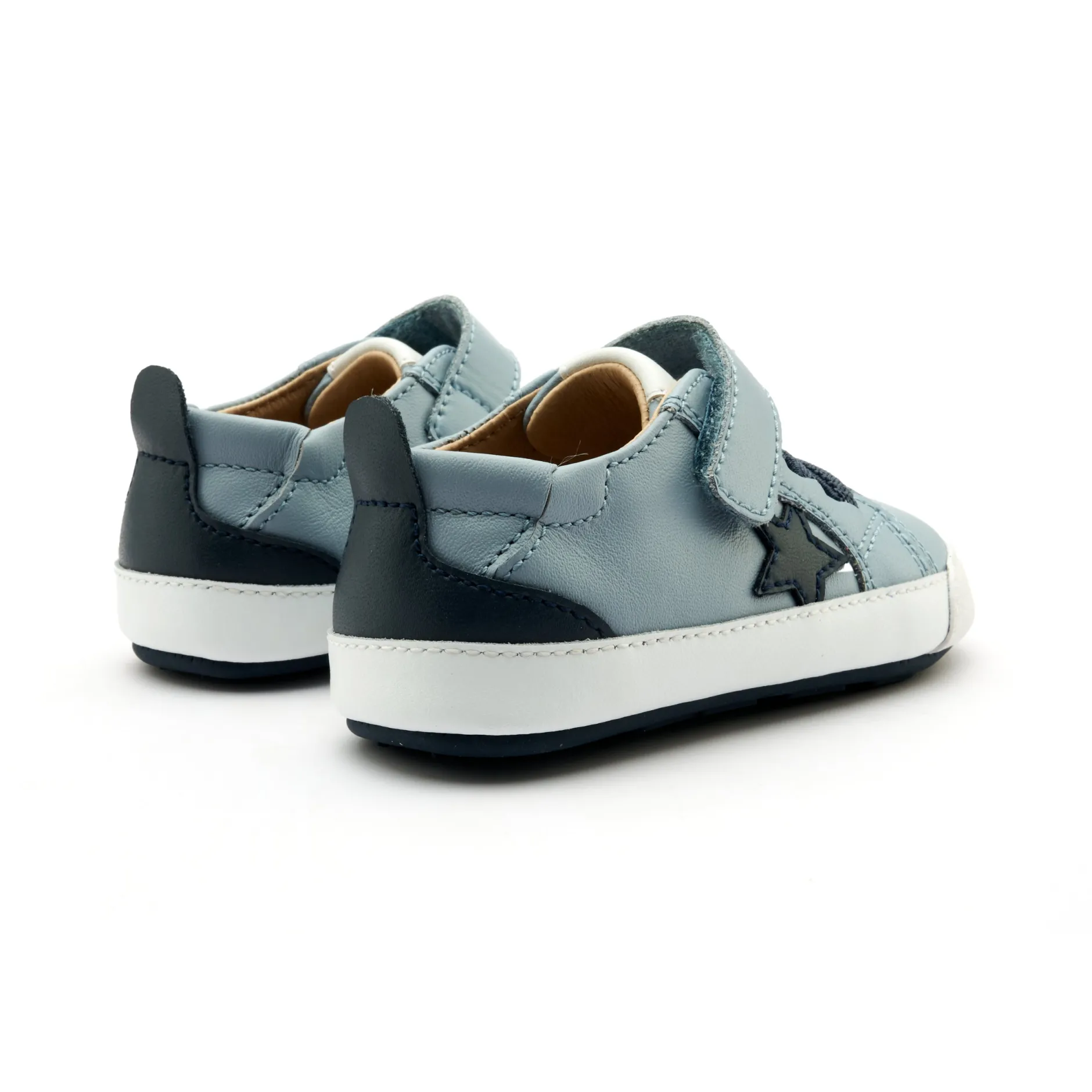 Old Soles Boy's 0085RT Platinum Bub Casual Shoes - Dusty Blue / Navy / Navy Sole Online