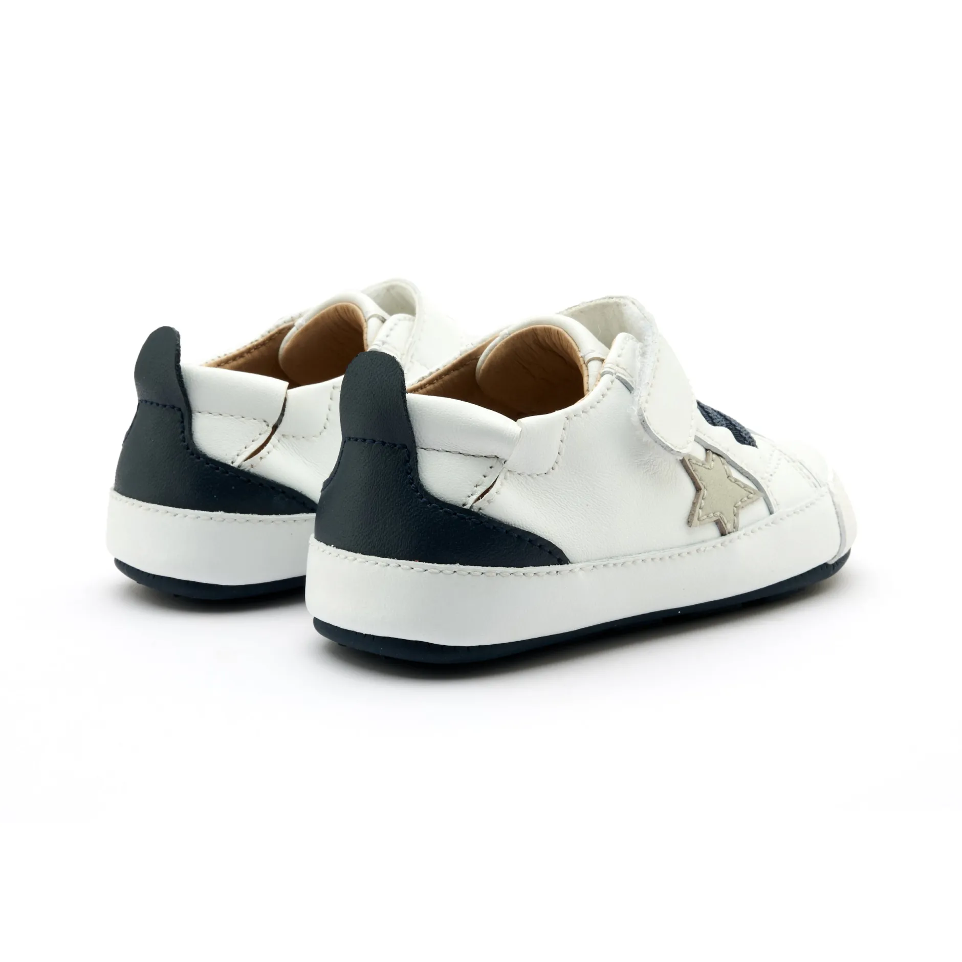 Old Soles Boy's 0085RT Platinum Bub Casual Shoes - Snow / Navy / Gris / Navy Sole Discount