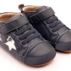 Old Soles Boy's 0075RT Starstar (Rubber Toe) Casual Shoes - Navy / Silver / Gris Outlet