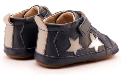 Old Soles Boy's 0075RT Starstar (Rubber Toe) Casual Shoes - Navy / Silver / Gris Outlet