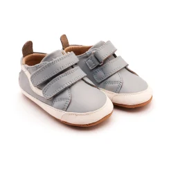 Old Soles Boy's Squiggle Bub Casual Shoes - Dusty Blue / Snow Clearance