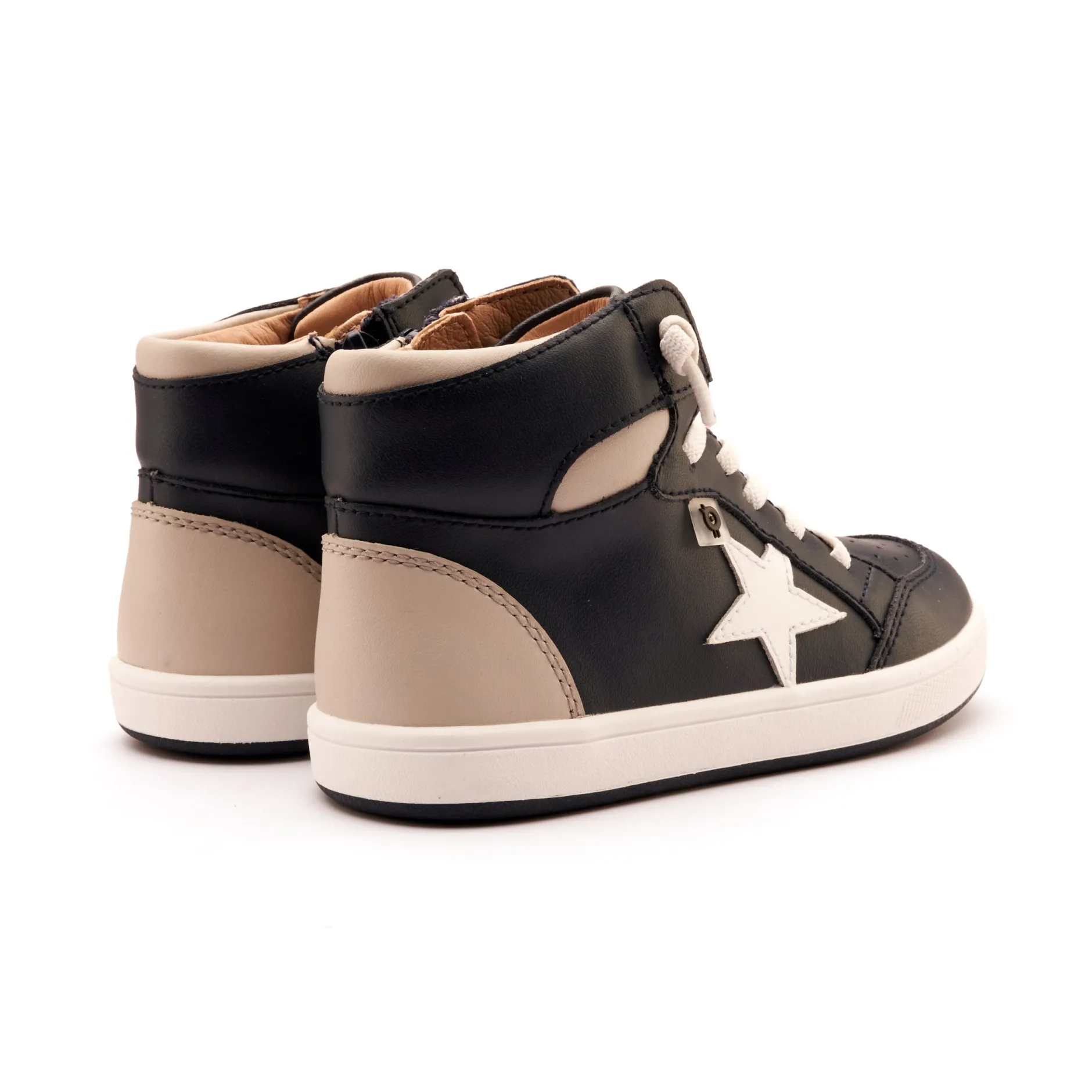 Old Soles Boy's Starling Casual Shoes - Navy / Gris / Snow Clearance