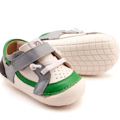Old Soles Boy's Windy Pave Casual Shoes - Snow / Dusty Blue / Neon Green / Black Sale
