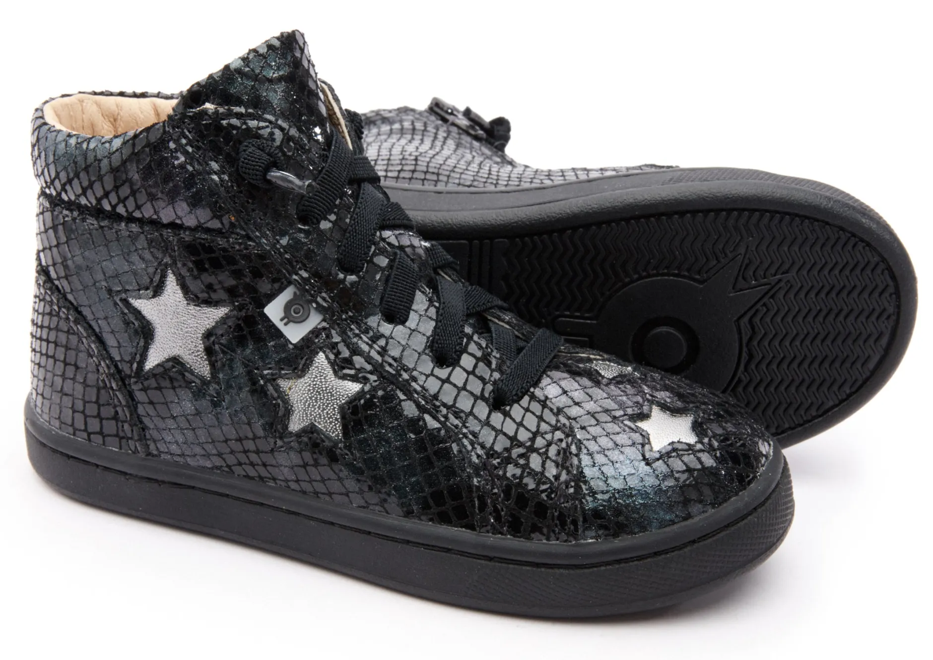 Old Soles Girl's & Boy's 6085 Starey High Top Sneaker - Navy Tie Dye/Rich Silver Clearance