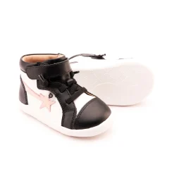 Old Soles Girl's 8046 Ground Team Casual Shoes - Snow / Powder Pink / Black Outlet