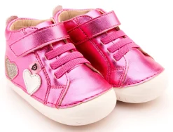 Old Soles Girl's 4097 Harper Pave Casual Shoes - Fuchsia Foil / Silver / Glam Argent Best