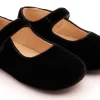 Old Soles Girl's 803 Lady Jane Dress Shoes - Black Velvet Best