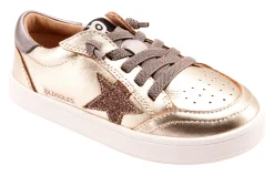 Old Soles Girl's 1006 Platinum Runner Casual Shoes - Titanium / Glam Choc / Rich Silver / White Sole Hot