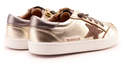 Old Soles Girl's 1006 Platinum Runner Casual Shoes - Titanium / Glam Choc / Rich Silver / White Sole Hot