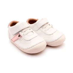 Old Soles Girl's 4100 Roady Pave Casual Shoes - Snow / Pink Frost / White Sole Clearance
