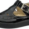 Old Soles Girl's 5011 Royal Shoe Premium LeatherT-Strap Sneaker Shoe, Black Discount