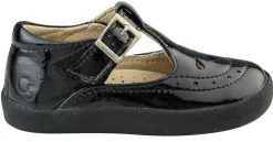 Old Soles Girl's 5011 Royal Shoe Premium LeatherT-Strap Sneaker Shoe, Black Discount