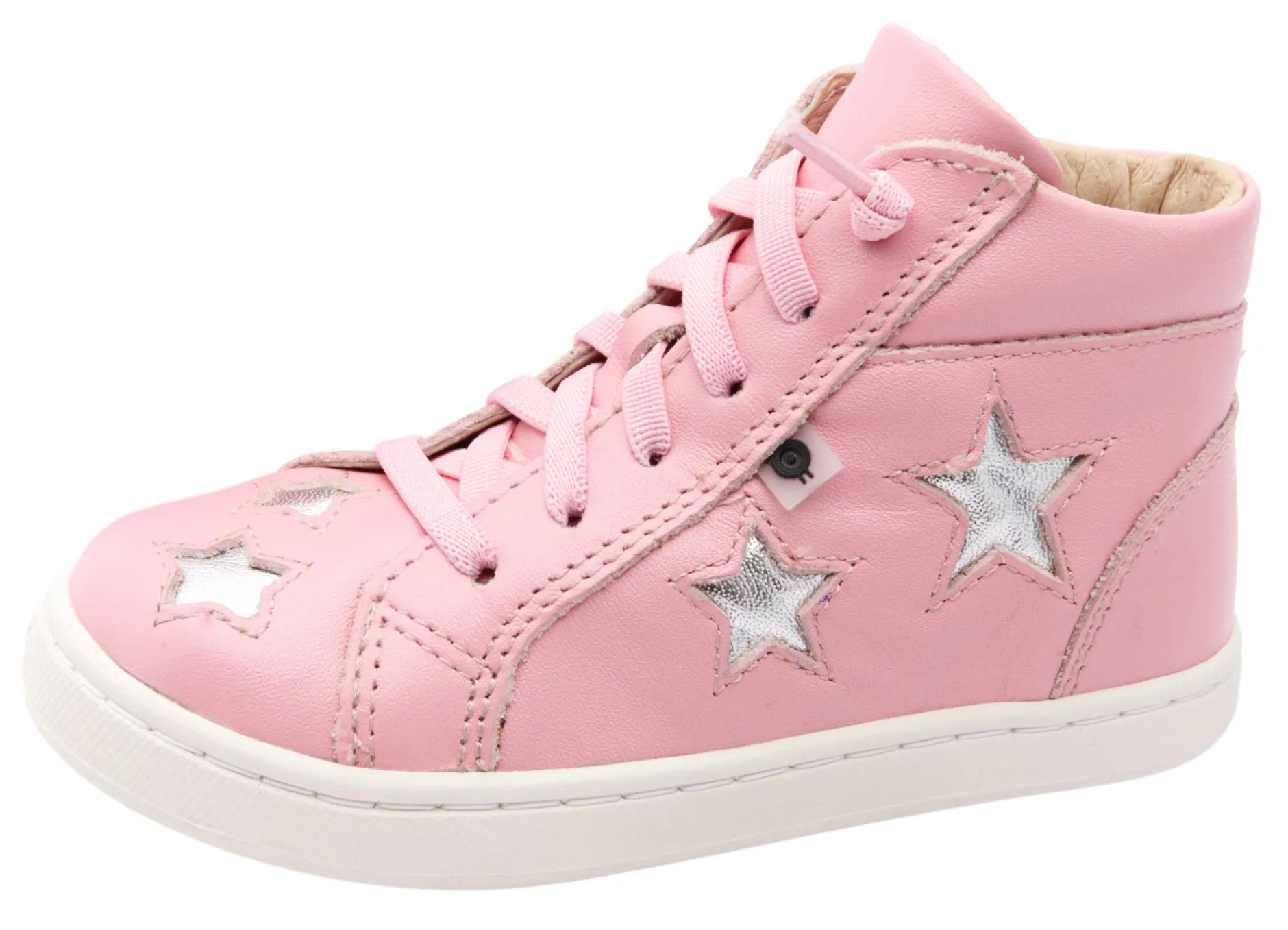 Old Soles Girl's 6085 Starey High Top Sneaker - Pearlised Pink/Silver Discount