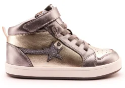 Old Soles Girl's 1007 Team-Star Casual Shoes - Titanium / Glam Gunmetal Online