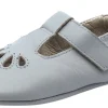 Old Soles Girl's 053 T-Petal Cut-Out Detail Grey Leather Mary Jane Flats Outlet