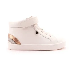 Old Soles Girl's and Boy's 1011 Sneaksta Rainbow Casual Shoes - Snow / Copper / Glam Argent Clearance