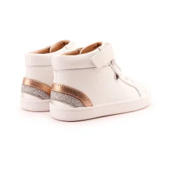 Old Soles Girl's and Boy's 1011 Sneaksta Rainbow Casual Shoes - Snow / Copper / Glam Argent Clearance